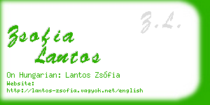 zsofia lantos business card