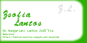 zsofia lantos business card